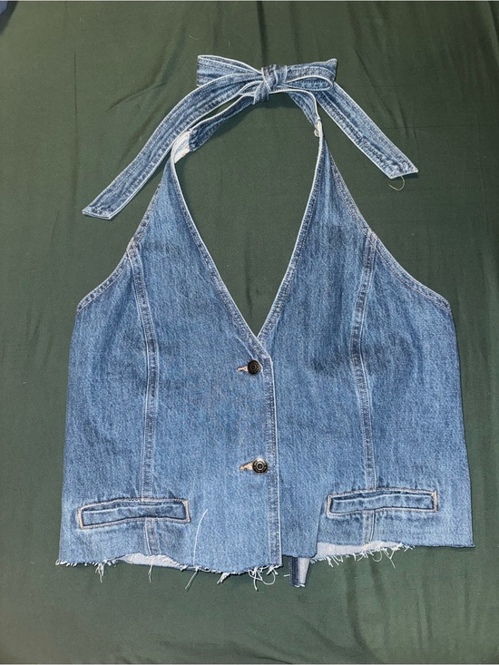 wild fable Tops - wild fable Denim Halter Vest - Blue Wash